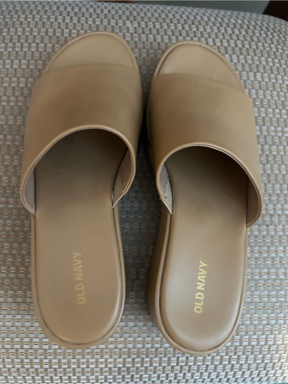 Old Navy Neutral Tan Slide Mules